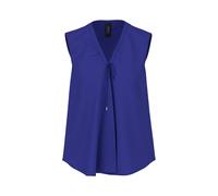 Marc Cain Damen Blusentop mit Falten, marine, Gr. 36