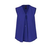 Marc Cain Damen Blusentop mit Falten, marine, Gr. 40