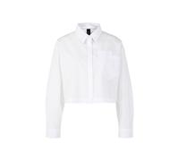 Marc Cain Damen Hemdbluse aus Baiobaumwolle, weiss, Gr. 42