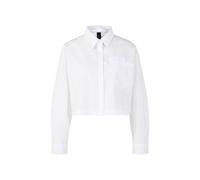 Marc Cain Damen Hemdbluse aus Baiobaumwolle, weiss, Gr. 44