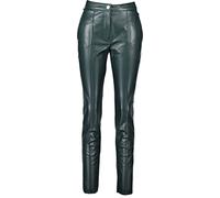 Marc Cain Damen Hose aus Kunstleder N2 / 36 dunkelgrün