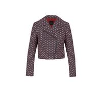 Marc Cain Damen Jacke mit Rautenmuster, anthrazit, Gr. 36