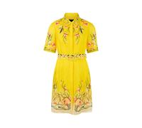 Marc Cain Damen Kleid aus Leinen-Seidenmix, gelb, Gr. 40