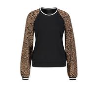 Marc Cain Damen Langarmshirt aus Baumwoll-Mix, schwarz, Gr. 34