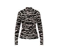 Marc Cain Longsleeve aus Mesh mit Stehkragen in Black, Größe 42