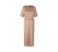 Marc Cain Damen Midikleid aus Satin, sand, Gr. 38