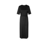 Marc Cain Damen Midikleid aus Satin, schwarz, Gr. 44