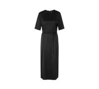 Marc Cain Damen Midikleid aus Satin, schwarz, Gr. 46