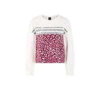 Marc Cain Damen Pullover mit Muster, bordeaux, Gr. 38