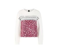 Marc Cain Damen Pullover mit Muster, bordeaux, Gr. 44