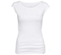Marc Cain Damen Regular Fit T-Shirt T - Shirts +E 48.37 J14, Einfarbig, Gr. 38 (Herstellergröße: 3), Weiß (White 100)