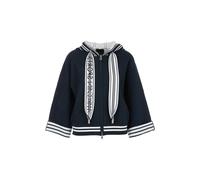 Marc Cain Damen Strickjacke mit Kapuze, marine, Gr. 40