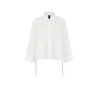 Marc Cain Damen Strickjacke mit Lochmuster, weiss, Gr. 34