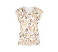 Marc Cain Damen T-Shirt aus Baumwoll-Mix, weiss, Gr. 44