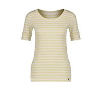 Marc Cain Damen T-Shirt aus Baumwoll-Ripp, grau, Gr. 34