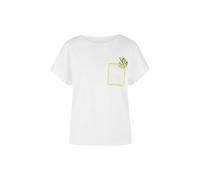 Marc Cain Damen T-Shirt aus Baumwolle, weiss, Gr. 42