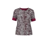 Marc Cain Damen T-Shirt mit Leo-Print, mehrfarbig, Gr. 42