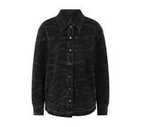 Marc Cain - Denim Bluse mit Animalprint - Größe 38 - grau