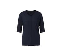 Langarmbluse MARC CAIN ""Collection Essential" Premium Damenmode" Gr. 5 (42), blau (midnight blue) Damen Blusen 3/4 arm Blusenshirt aus Material-Mix (17520324-5)