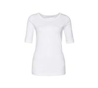 Marc Cain Essentials Damen T-Shirt +E4809J50, Weiß (White 100), 40 (4)