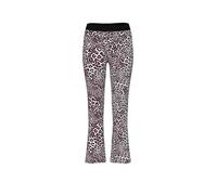 Marc Cain Flared Fit Stoffhose mit Allover-Animal-Print in Sand, Größe 44