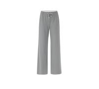 Marc Cain Wide Fit Stoffhose aus Viskose-Mix in Hellgrau Melange, Größe 38