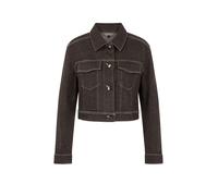 Marc Cain Collections - Kurze Jeansjacke mit Lurexgarn seal brown - Gr. - 34