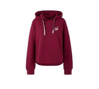 Marc Cain Relaxed Fit Hoodie mit Motiv-Print in Kirsche, Größe 40