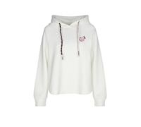 Marc Cain Relaxed Fit Hoodie mit Motiv-Print in Offwhite, Größe 36