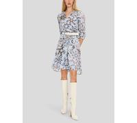 Marc Cain Knielanges Kleid mit Schlüsselloch-Ausschnitt in Hellblau, Größe 38