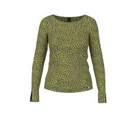 Marc Cain Collections - Langarmshirt mit Leo-Print apple green new - Gr. - 38