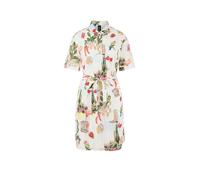 Marc Cain Knielanges Hemdblusenkleid im Allover-Look in Weiss, Größe 36