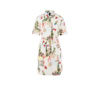 Marc Cain Knielanges Hemdblusenkleid im Allover-Look in Weiss, Größe 42