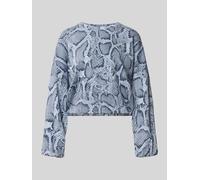 Marc Cain Oversized Sweatshirt aus Baumwoll-Mix in Hellblau, Größe 44