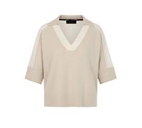 Marc Cain Sports - Zweifarbiger V-Pullover smoke - Gr. - 34