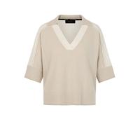 Marc Cain Sports - Zweifarbiger V-Pullover smoke - Gr. - 36
