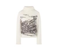 Marc Cain Strickpullover mit Stehkragen in Offwhite, Größe 40