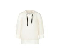 Marc Cain Relaxed Fit Hoodie mit 3/4-Arm in Weiss, Größe 38