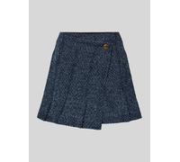 Marc Cain Skort in Wickeloptik mit seitlichem Reißverschluss in Marine Melange, Größe 40