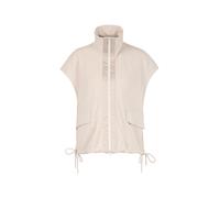 Marc Cain Sports - Baumwollmix-Weste mit Troyerkragen smoke - Gr. - 46