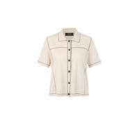 Marc Cain Sports - Feinstrick-Poloshirt aus Wollmix smoke - Gr. - 44