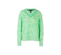 Marc Cain Sports - Gemusterter Sweater - Knitted in Germany new neon green - Gr. - 38
