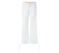Marc Cain Sports - Hose WASHINGTON Wide Fit mit Lochmuster white - Gr. - 36