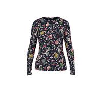 Marc Cain Sports - Langarm-Shirt mit floralem Allover-Print navy - Gr. - 38