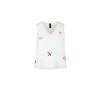 Marc Cain Sports - Lockeres Top mit Stickereipatches white - Gr. - 36