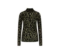 Marc Cain Longsleeve mit Stehkragen in Khaki, Größe 44