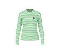 Marc Cain Sports - Longsleeve mit Ringelmuster dark apple green - Gr. - 36
