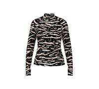 Marc Cain Longsleeve aus Mesh mit Stehkragen in Black, Größe 34