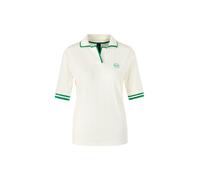 Marc Cain Sports - Poloshirt im Ripp-Design off-white - Gr. - 34
