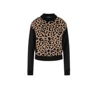 Marc Cain Sweatshirt mit gerippten Abschlüssen in Black, Größe 34